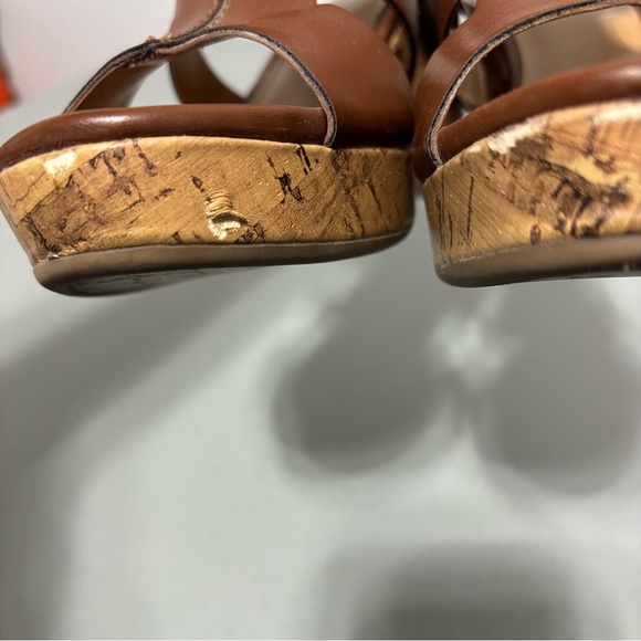 Franco Sarto Women's Wedge Sandals Platform Brown Cognac Size 8.5M Mantle - Picture 16 of 16